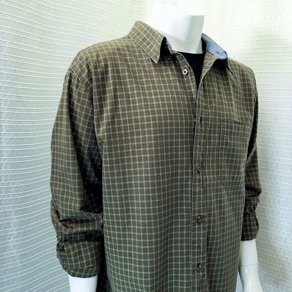 VTG Woolrich Mid-Weight Plaid Shirt Outdoor Loden Green Men's XXL EUC - Picture 12 of 15